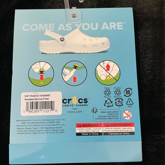 🆕 Croc Jibbitz Charm Girly Icon 5 Pack - Picture 3 of 3